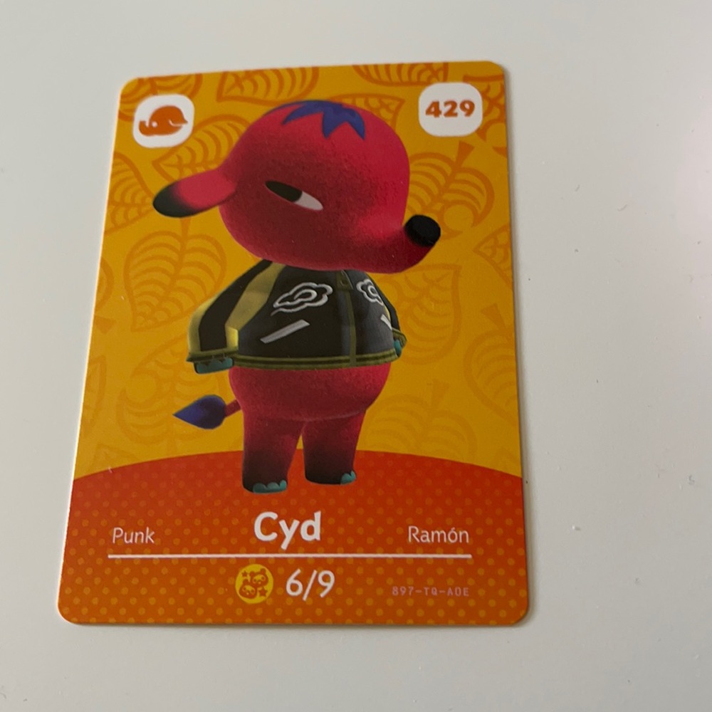 Animal Crossing Amiibo card #429 Cyd